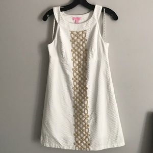 White and Gold Lilly Pullitzer Dress